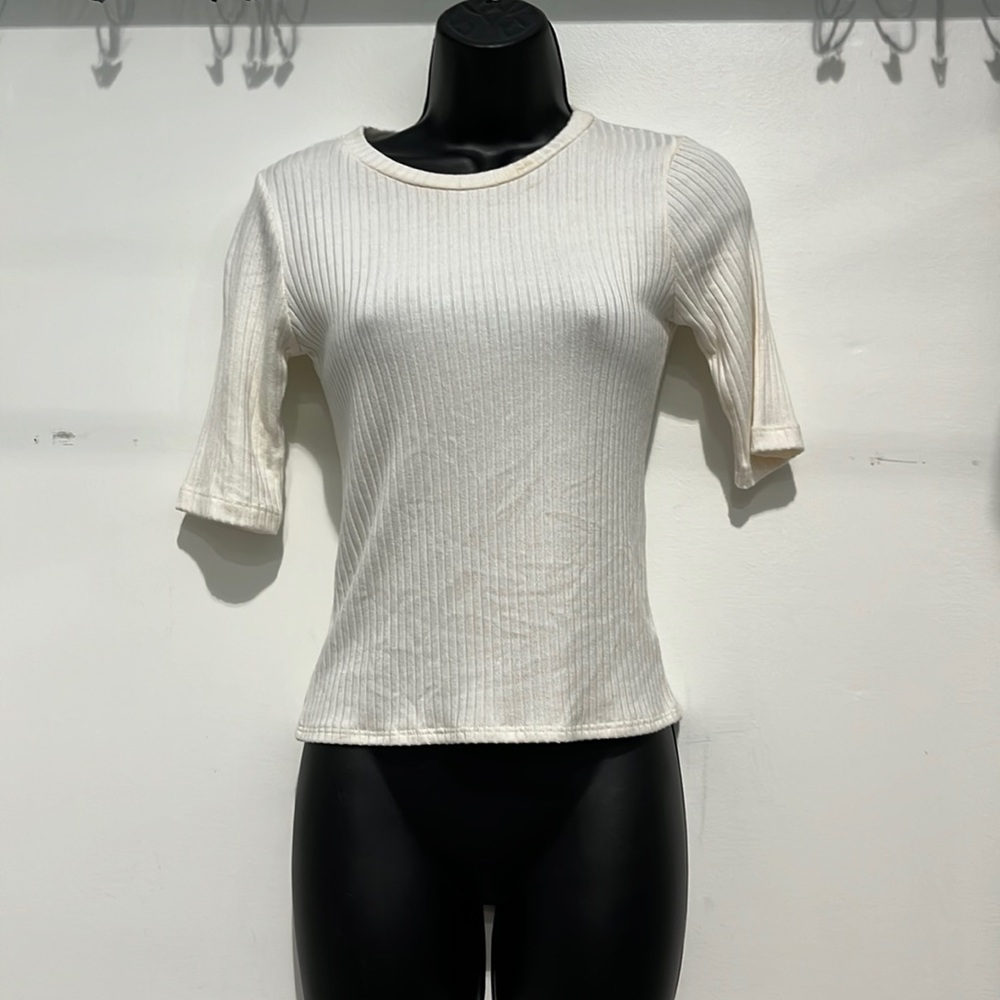 Reformations Jeans ribbed shirt